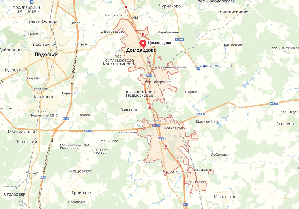 Район монтажа септиков в Домодедово и округах